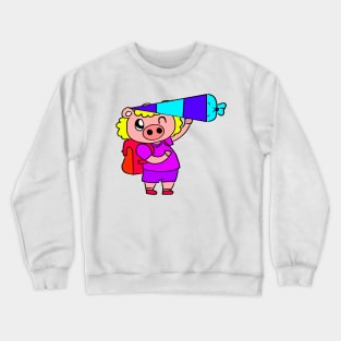 School start of school children school bag Crewneck Sweatshirt